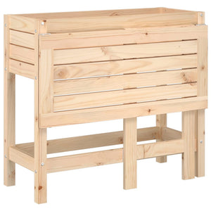 Fioriera da Giardino con Piano Pieghevole Legno Massello Pino 825121