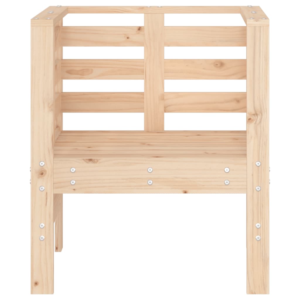 Sedie da Giardino 2pz 61,5x53x71 cm in Legno Massello di Pino 825128