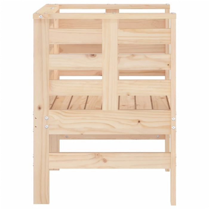 Sedie da Giardino 2pz 61,5x53x71 cm in Legno Massello di Pino 825128