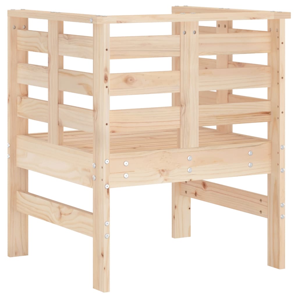 Sedie da Giardino 2pz 61,5x53x71 cm in Legno Massello di Pino 825128