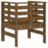 Sedie da Giardino 2pz Miele 61,5x53x71cm Legno Massello di Pino 825131