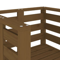 Sedie da Giardino 2pz Miele 61,5x53x71cm Legno Massello di Pino 825131