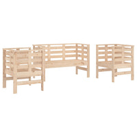 Set Salotto da Giardino 3 pz in Legno Massello di Pinocod mxl 110138