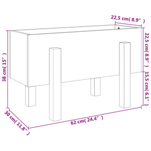 Fioriera da Giardino 62x30x38 cm in Legno Massello di Douglas 825182