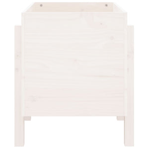 Fioriera da Giardino Bianca 62x50x57 cm Legno Massello di Pino 825206