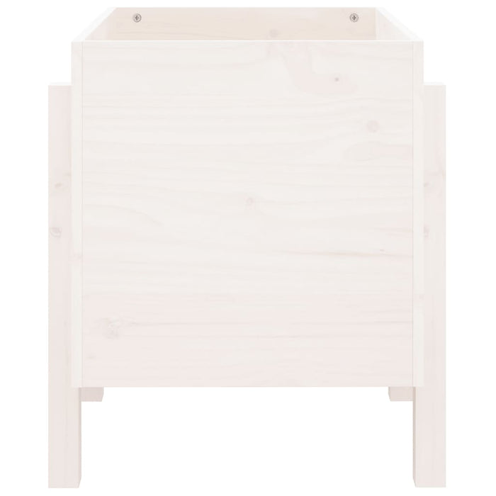 Fioriera da Giardino Bianca 62x50x57 cm Legno Massello di Pino 825206