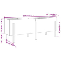 Fioriera Rialzata da Giardino Miele 160x50x57 cm Massello Pino 825222