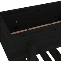 Fioriera da Giardino Nera 62x30x69 cm Legno Massello di Pino 825237