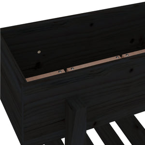 Fioriera da Giardino Nera 62x30x69 cm Legno Massello di Pino 825237