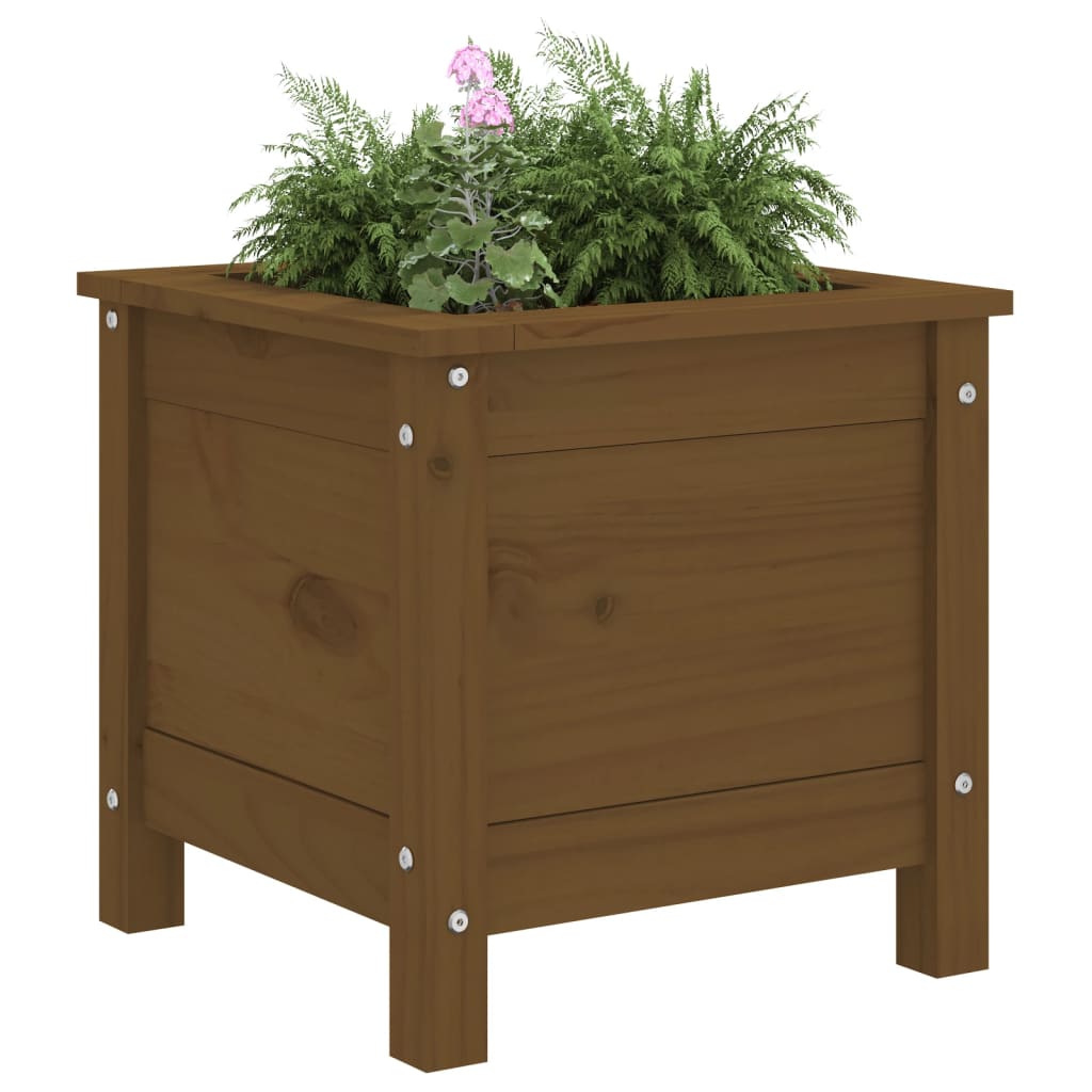 Fioriera da Giardino Miele 40x40x39 cm Legno Massello di Pino 825250