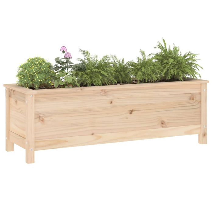 Fioriera Rialzata da Giardino 119,5x40x39cm Legno Massello Pino 825261