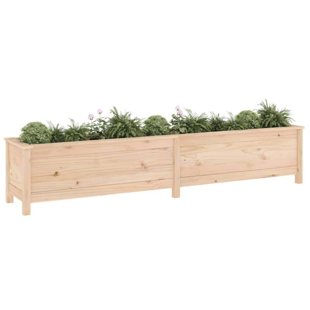 Fioriera Rialzata da Giardino 199,5x40x39cm Legno Massello Pino 825268