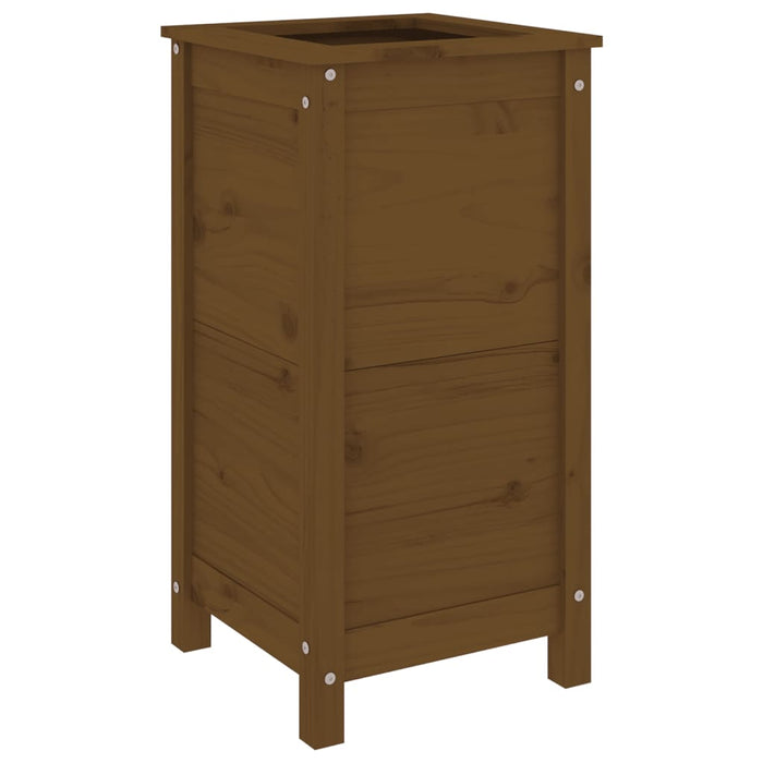 Fioriera da Giardino Miele 40x40x78 cm Legno Massello di Pino 825278