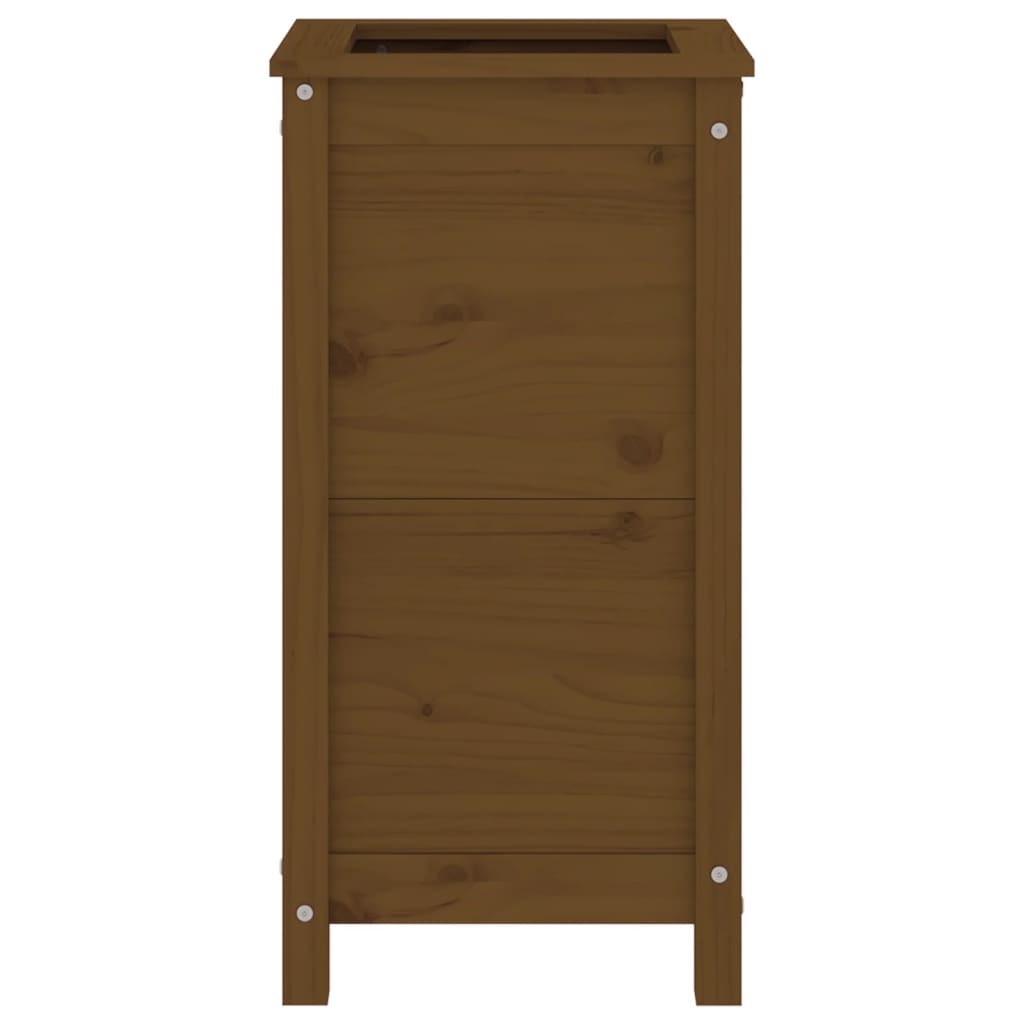 Fioriera da Giardino Miele 40x40x78 cm Legno Massello di Pino 825278