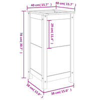 Fioriera da Giardino Miele 40x40x78 cm Legno Massello di Pino 825278