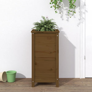 Fioriera da Giardino Miele 40x40x78 cm Legno Massello di Pino 825278