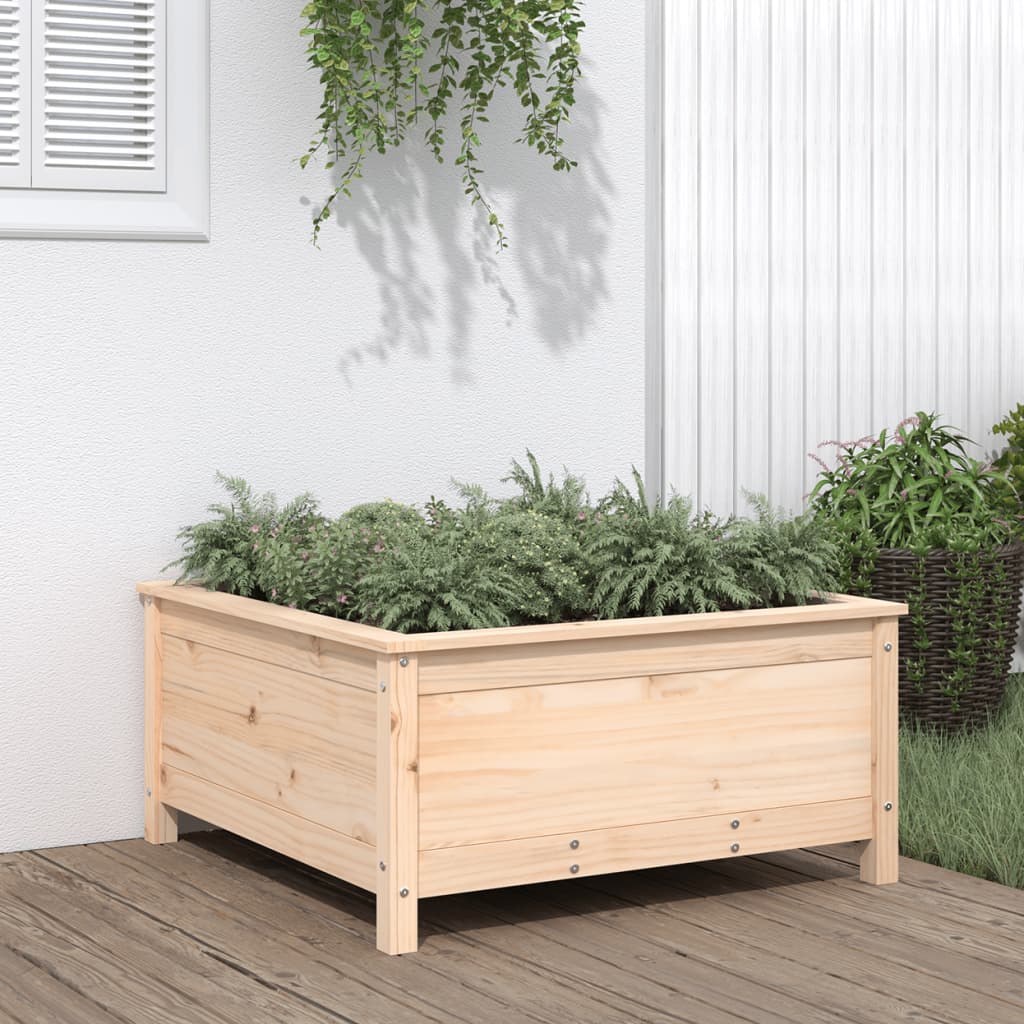 Fioriera da Giardino 82,5x82,5x39 cm in Legno Massello di Pino 825296