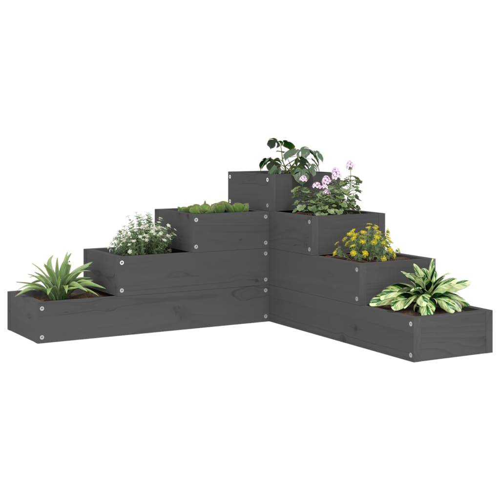 Fioriera da Giardino 4 Ripiani 80,5x79x36cm Legno Massello Pino 825319