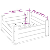 Copertura per Base Ombrellone Miele in Legno Massello di Pino 825334