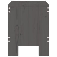 Sgabelli da Giardino 2pz Grigi 40x36x45cm Legno Massello Pino 825340