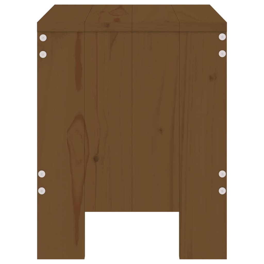 Sgabelli da Bar 2 pz Miele 40x36x45 cm Legno Massello di Pino 825341