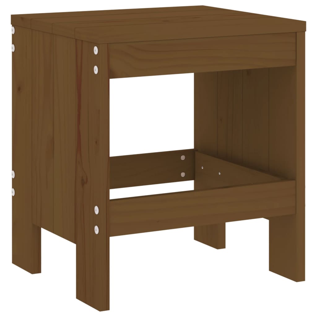 Sgabelli da Bar 2 pz Miele 40x36x45 cm Legno Massello di Pino 825341