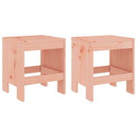 Sgabelli da Giardino 2pz 40x36x45 cm Legno Massello di Douglas 825343