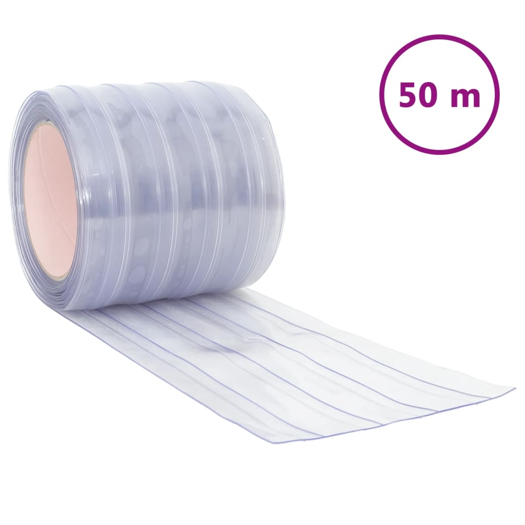 Tenda per Porte Trasparente 200 mm x 1,6 mm 50 m in PVC 153862