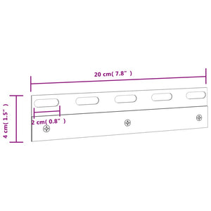 Piastre di Collegamento 6 pz Argento 20 cm Acciaio Inossidabile 153876