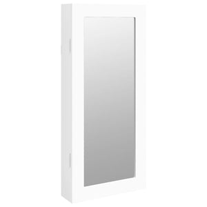 Armadio Portagioie con Specchio a Muro Bianco 30x8,5x67 cmcod mxl 95609