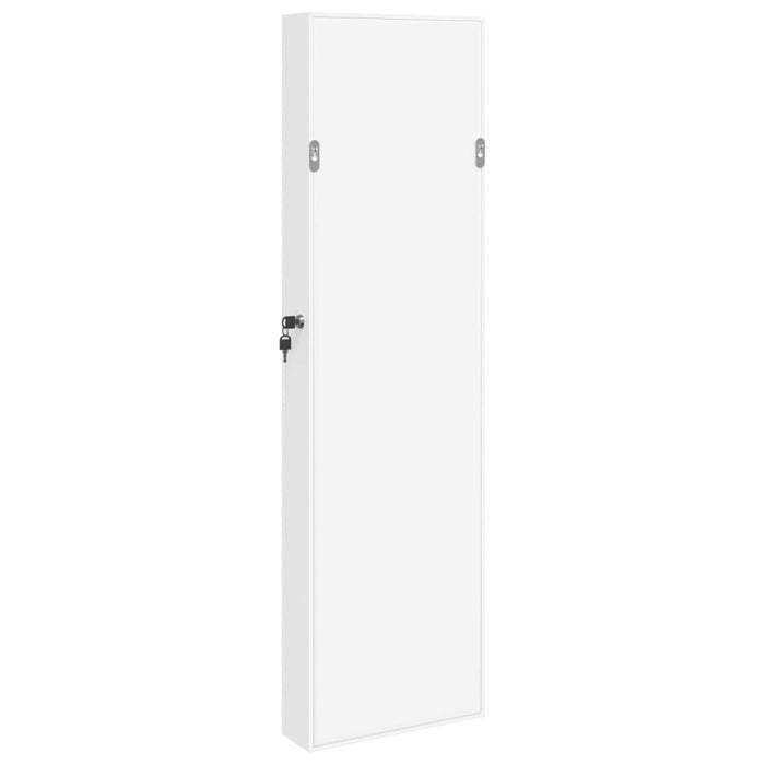 Armadio Portagioie con Specchio a Muro Bianco 30x8,5x106 cm 353214