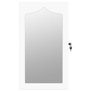 Armadio Portagioie con Specchio a Muro Bianco 37,5x10x67 cm 353220