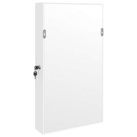 Armadio Portagioie con Specchio a Muro Bianco 37,5x10x67 cm 353220