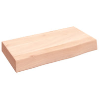 Ripiano a Parete 40x20x6 cm Legno Massello Rovere Non Trattato 363505