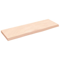 Ripiano a Parete 60x20x2 cm Legno Massello Rovere Non Trattato 363521