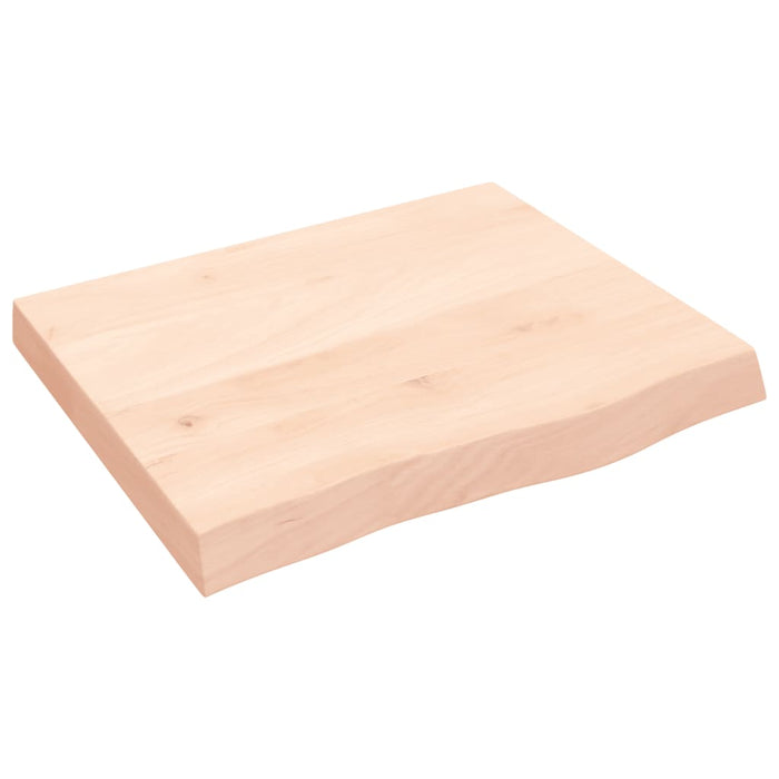 Ripiano a Parete 60x50x6 cm Legno Massello Rovere Non Trattato 363532