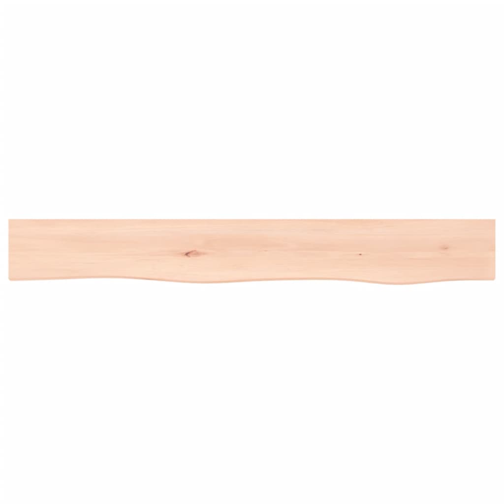 Ripiano a Parete 80x10x2 cm Legno Massello Rovere Non Trattato 363536