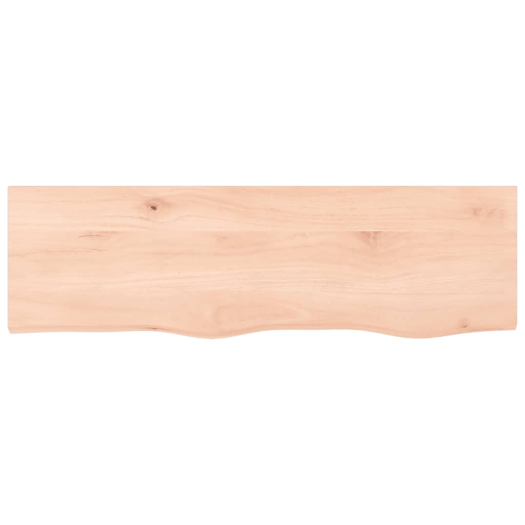 Ripiano a Parete 100x30x6 cm Legno Massello Rovere Non Trattato 363562