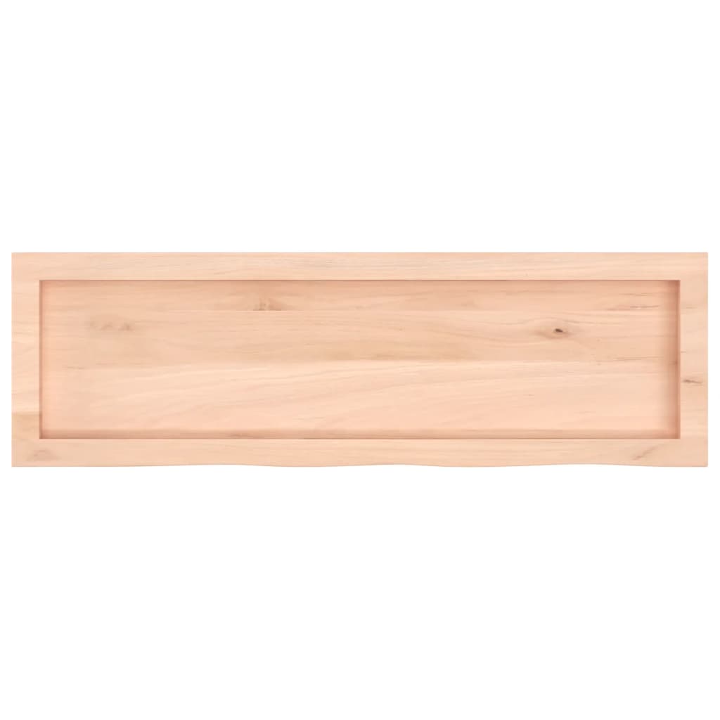 Ripiano a Parete 100x30x6 cm Legno Massello Rovere Non Trattato 363562