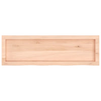 Ripiano a Parete 100x30x6 cm Legno Massello Rovere Non Trattato 363562