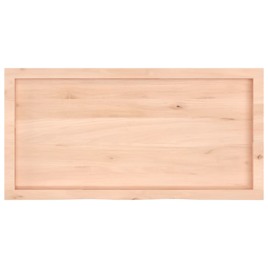 Ripiano a Parete 100x50x4 cm Legno Massello Rovere Non Trattato 363567