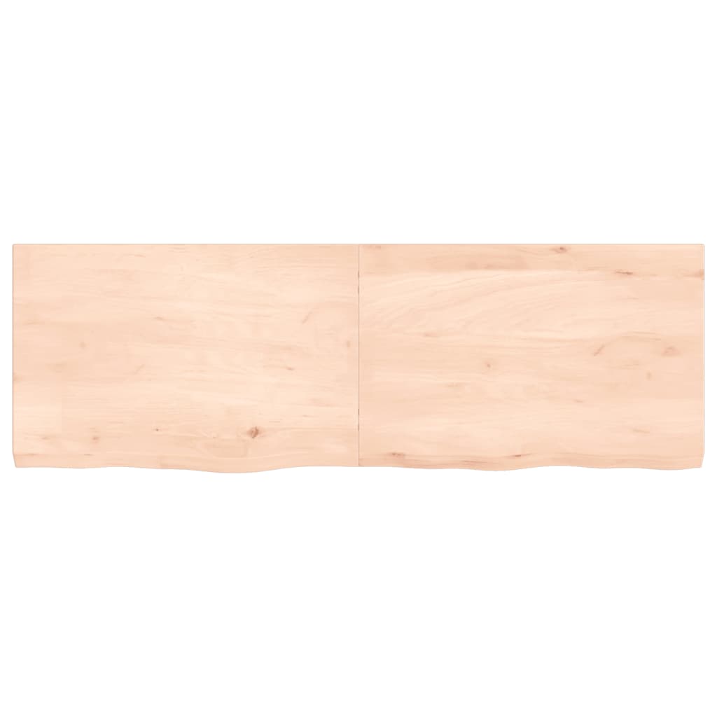 Ripiano a Parete 120x40x4 cm Legno Massello Rovere Non Trattato 363574