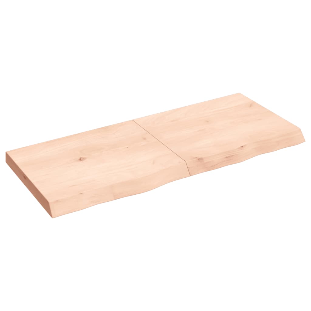 Ripiano a Parete 120x50x6 cm Legno Massello Rovere Non Trattato 363577