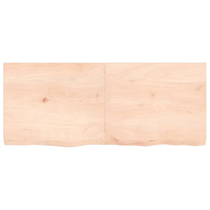 Ripiano a Parete 120x50x6 cm Legno Massello Rovere Non Trattato 363577