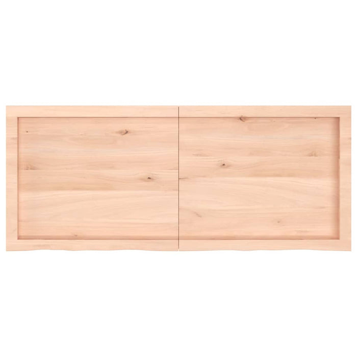 Ripiano a Parete 120x50x6 cm Legno Massello Rovere Non Trattato 363577