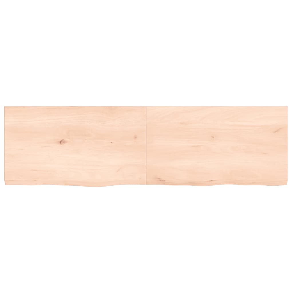 Ripiano a Parete 140x40x4 cm Legno Massello Rovere Non Trattato 363582