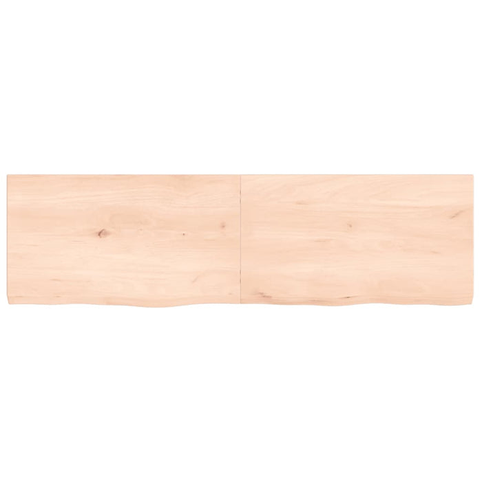 Ripiano a Parete 140x40x4 cm Legno Massello Rovere Non Trattato 363582