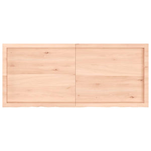 Ripiano a Parete 140x60x(2-6) cm Massello Rovere Non Trattato 363587