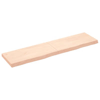 Ripiano a Parete 160x40x6 cm Legno Massello Rovere Non Trattato 363591