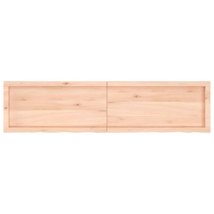 Ripiano a Parete 160x40x6 cm Legno Massello Rovere Non Trattato 363591